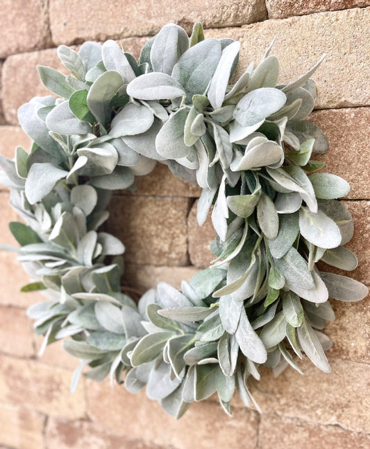 Lamb's Ear Wreath: Farmhouse Style Greenery Wreath